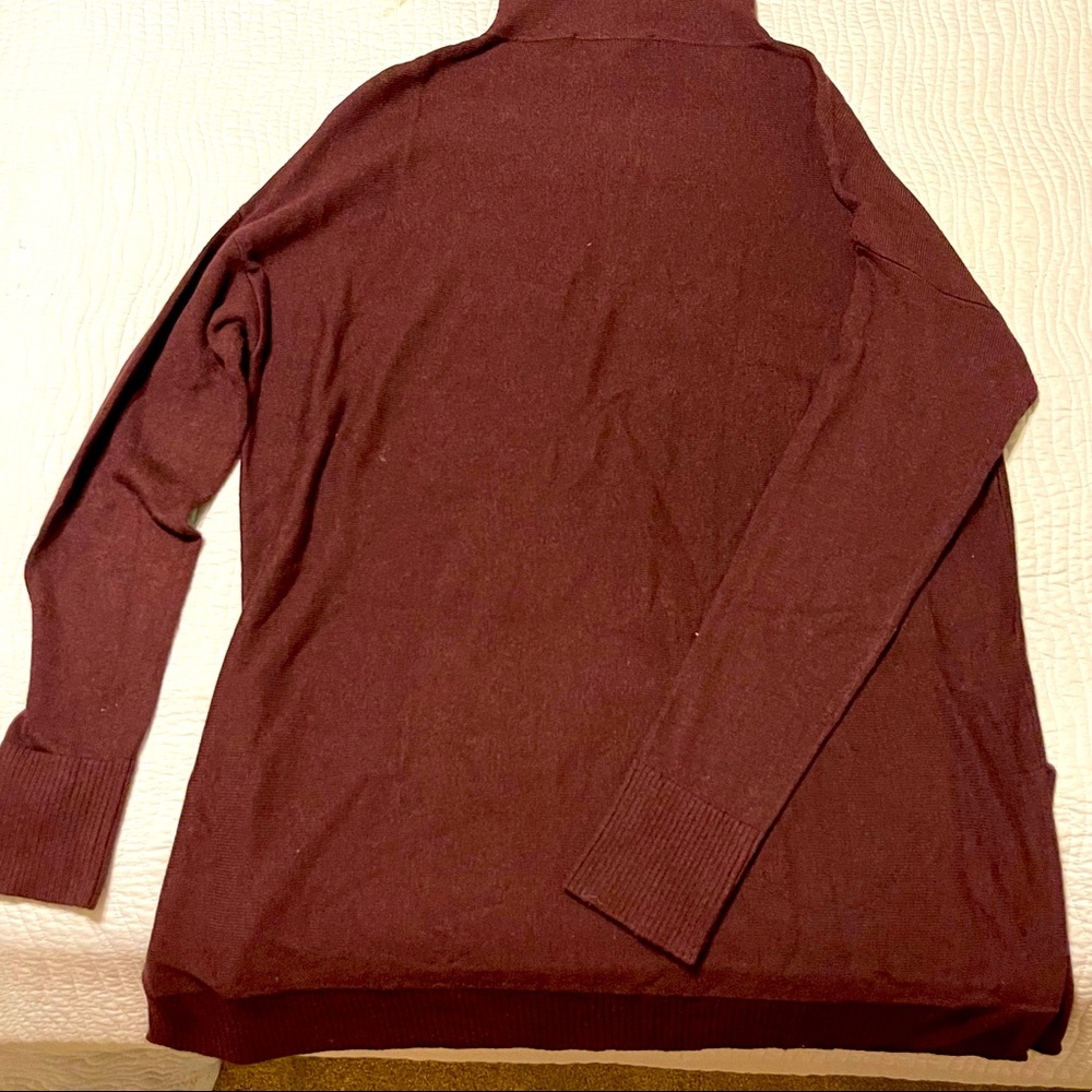 Deep red Loft sweater tunic